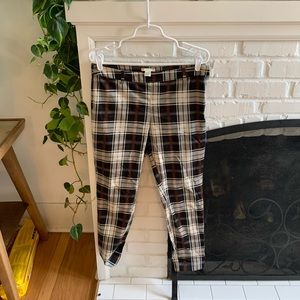 Plaid stretchy pants
